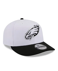 New Era Men's White/Black Philadelphia Eagles 2026 Nfl Draft Pre-Curved 9FIFTY Snapback Hat