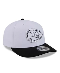 New Era Men's White/Black Kansas City Chiefs 2026 Nfl Draft Pre-Curved 9FIFTY Snapback Hat