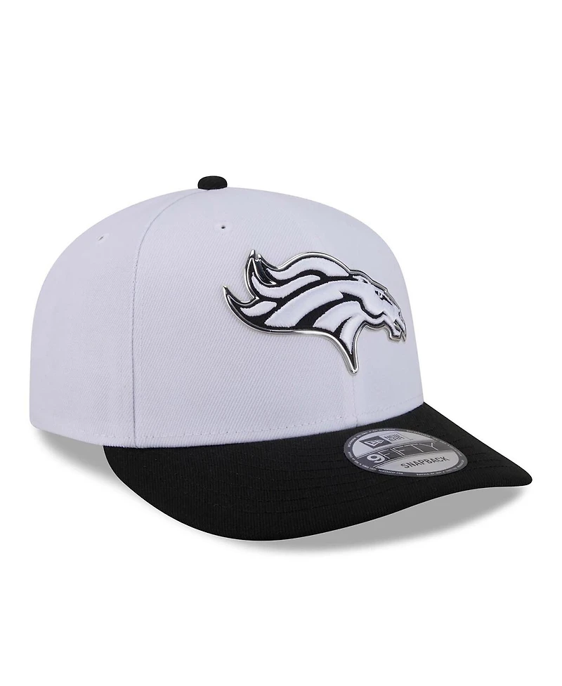 New Era Men's White/Black Denver Broncos 2026 Nfl Draft Pre-Curved 9FIFTY Snapback Hat