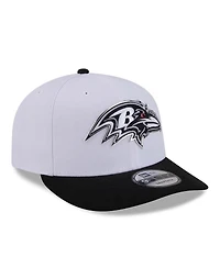 New Era Men's White/Black Baltimore Ravens 2026 Nfl Draft Pre-Curved 9FIFTY Snapback Hat