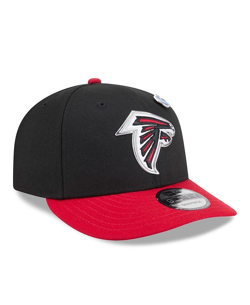 New Era Men's Black/Red Atlanta Falcons 2026 Nfl Draft On Stage Pre-Curved 9FIFTY Snapback Hat
