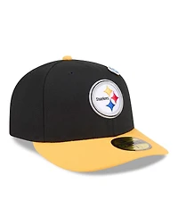 New Era Men's Black/Gold Pittsburgh Steelers 2026 Nfl Draft Pre-Curved 59FIFTY Fitted Hat