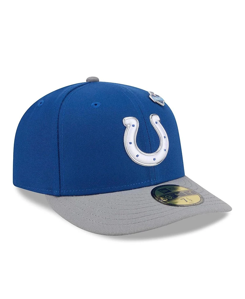 New Era Men's Royal/Gray Indianapolis Colts 2026 Nfl Draft Pre-Curved 59FIFTY Fitted Hat