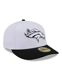 New Era Men's White/Black Denver Broncos 2026 Nfl Draft Pre-Curved 59FIFTY Fitted Hat