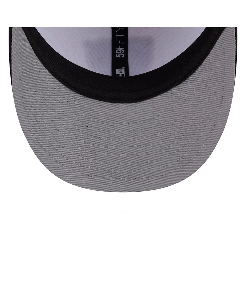 New Era Men's White/Black Chicago Bears 2026 Nfl Draft Pre-Curved 59FIFTY Fitted Hat