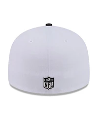 New Era Men's White/Black Buffalo Bills 2026 Nfl Draft Pre-Curved 59FIFTY Fitted Hat