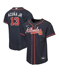 Nike Big Boys and Girls Ronald Acuna Jr. Navy Atlanta Braves Alternate Replica Jersey