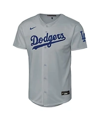 Nike Big Boys and Girls Gray Los Angeles Dodgers Alternate Stadium Jersey