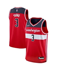 Nike Big Boys and Girls Trae Young Red Washington Wizards Swingman Jersey - Icon Edition