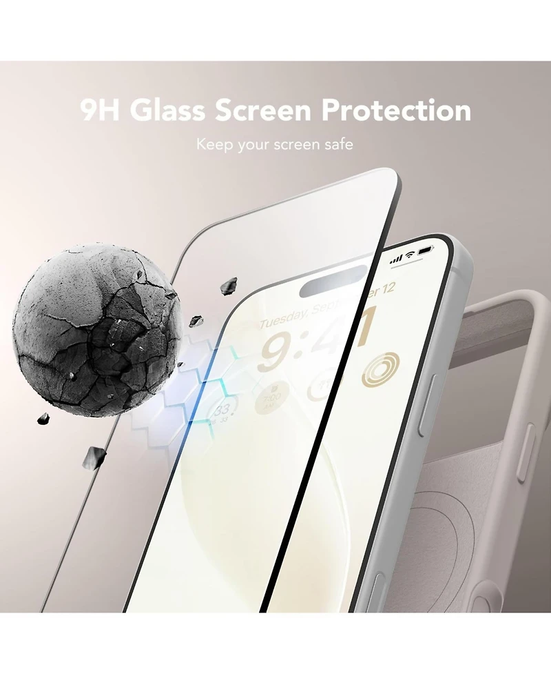 Gonez Magnetic for iPhone 17 Pro Case, Compatible with MagSafe, Liquid Silicone Anti-Scratch Shockproof Protective Phone Case 6.3 inch, Stone