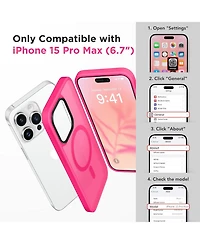 Gonez Magnetic for iPhone 15 Pro Max Case,Compatible with MagSafe,Slim Translucent Matte Back Shockproof Phone Protective Case