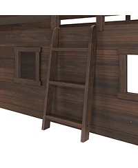 Max and Lily Farmhouse Twin Low Loft with 2 Windows