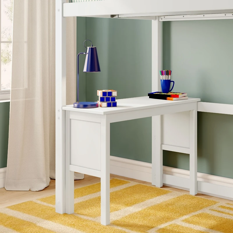 Max and Lily Classic Twin High Loft (ladder on end) + Desk