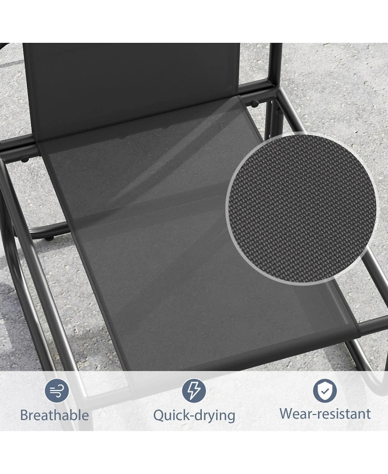 Gouun Outdoor Low-Profile Patio Chairs Set of 2 with Removable Cushions