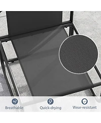 Gouun Outdoor Low-Profile Patio Chairs Set of 2 with Removable Cushions