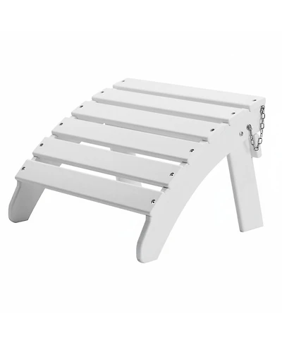 Gouun Foldable Hdpe Adirondack Ottoman for Outdoor Patio Seating