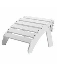 Gouun Foldable Hdpe Adirondack Ottoman for Outdoor Patio Seating