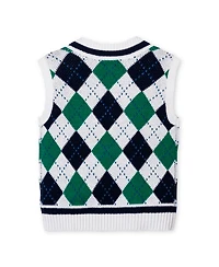 Hope & Henry Little Boys Organic V-Neck Argyle Sweater Vest