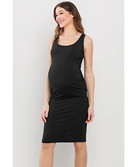 Hello Miz Maternity Bodycon Scoop Neck Sleeveless Knee Length Dress
