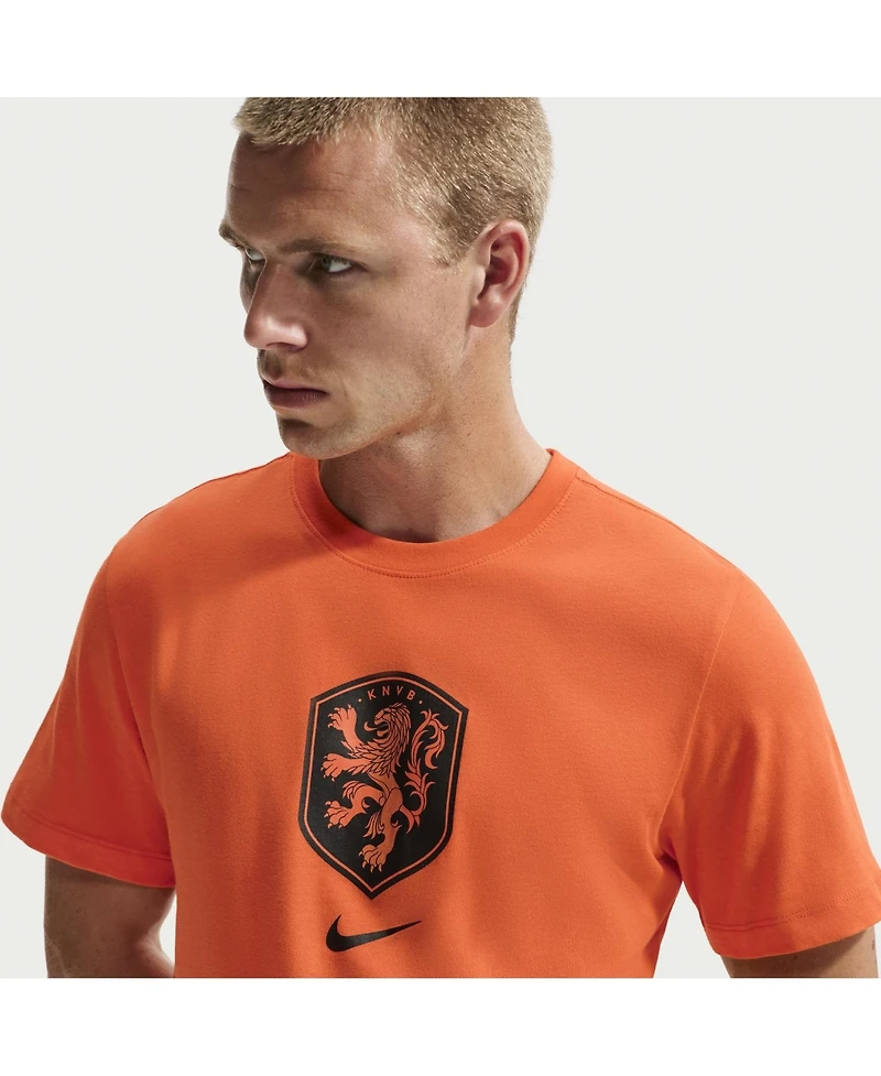 Nike Men's Orange Netherlands National Team Crest T-Shirt