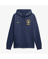 Nike Men's Navy Milwaukee Brewers Primetime Lockup Full-Zip Hoodie