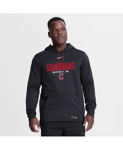 Nike Men's Navy Cleveland Guardians Authentic Collection Therma-fit Hoodie
