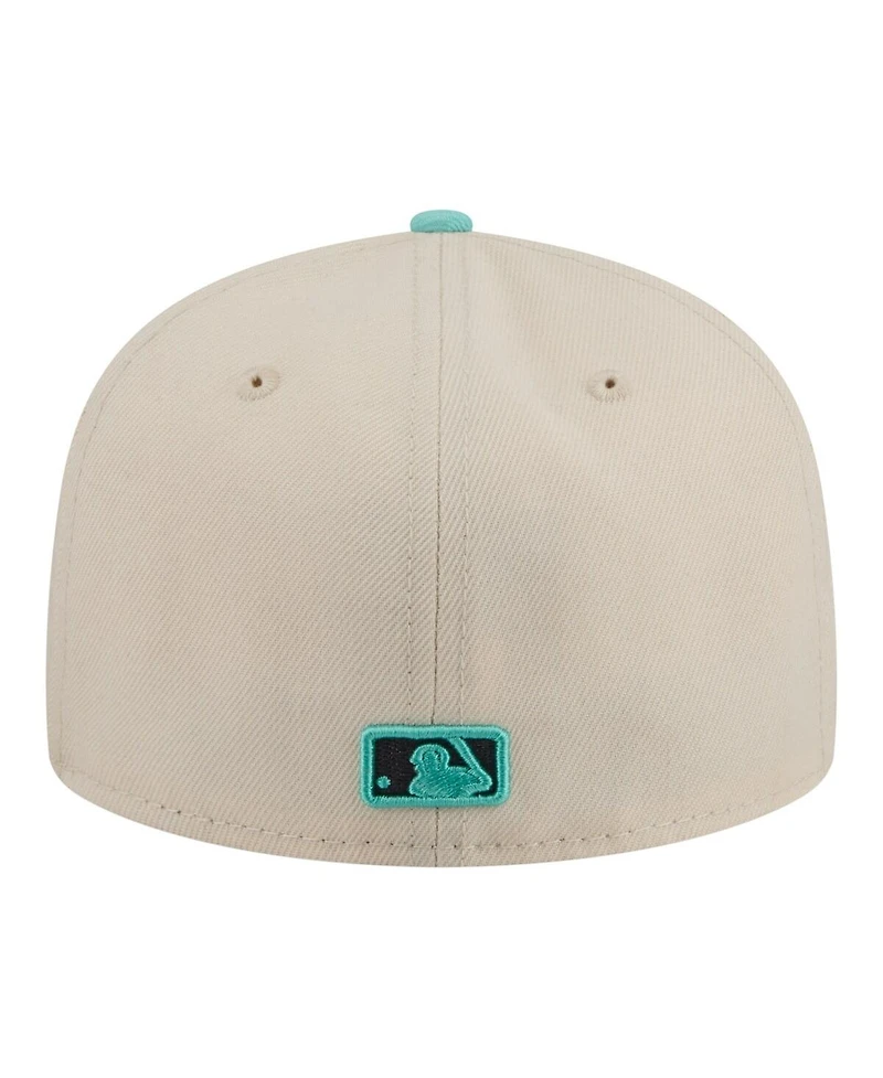 New Era Men's Light Beige/Turquoise San Diego Padres Two-Tone Color Pack 59FIFTY Fitted Hat