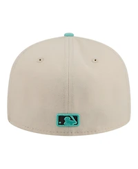 New Era Men's Light Beige/Turquoise San Diego Padres Two-Tone Color Pack 59FIFTY Fitted Hat