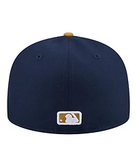 New Era Men's Navy/Khaki San Diego Padres Two-Tone Color Pack 59FIFTY Fitted Hat