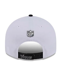 New Era Men's White/Black Minnesota Vikings 2026 Nfl Draft Pre-Curved 9FIFTY Snapback Hat