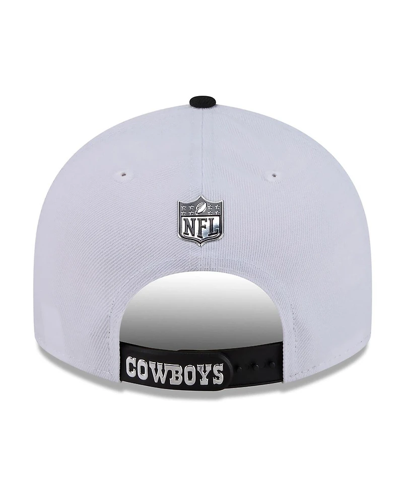 New Era Men's White/Black Dallas Cowboys 2026 Nfl Draft Pre-Curved 9FIFTY Snapback Hat