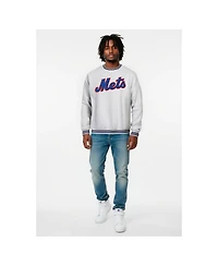 Champion Men's Heather Gray New York Mets Reverse Weave Sweatshirt
