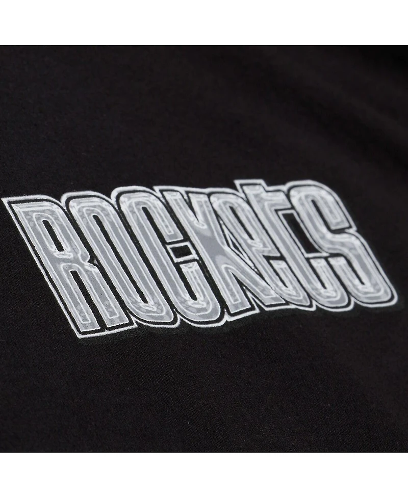 Mitchell & Ness Men's Black Houston Rockets Chrome Heritage T-Shirt