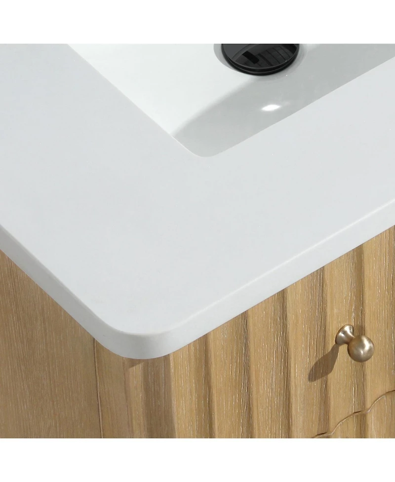 Ari Bath, La Jolla 30", Freestanding, Oak Finish