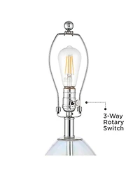 360 Lighting Samantha 24 3/4" High Clear Iridescent Glass 3-Way Table Lamp