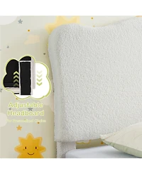 Homfan Upholstered Twin Bed Frame for Kids