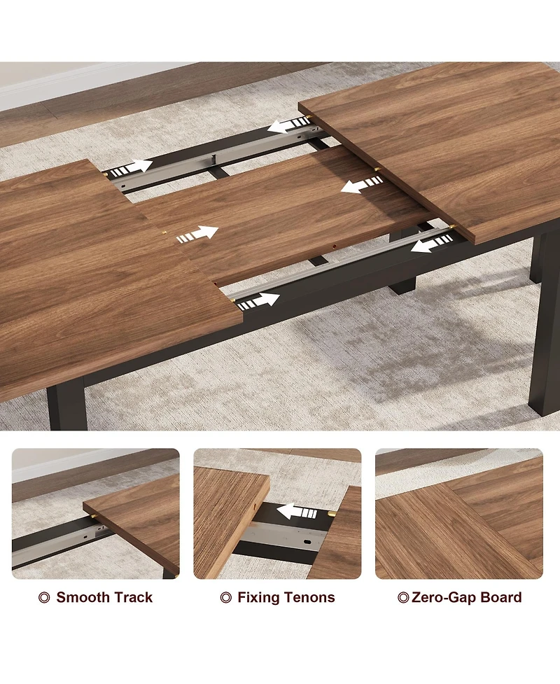 gaomon Extendable 6-8 Person Rectangular Dining Table Set