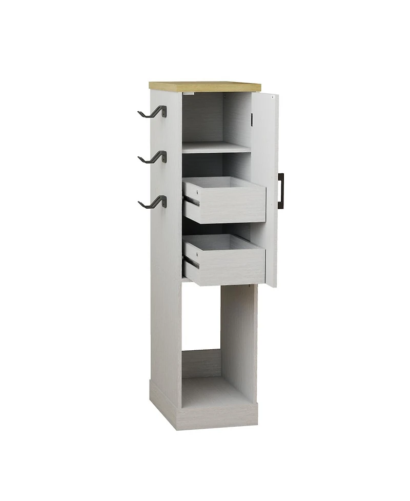 Streamdale Furniture 44.49" Slim Av Media Stand with 2 Drawers & 3 Hooks