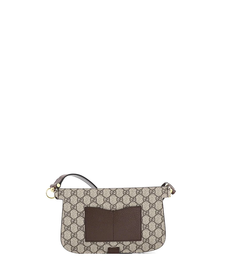 Pre-Owned Gucci Blondie Flap Pocket Belt Bag Gg Coated Canvas