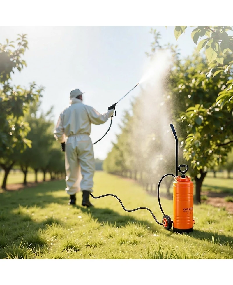 Sugift Industrial Concrete Sprayer, 3.5 Gallon Stainless Steel Sprayer with Tri-Poxy Pump