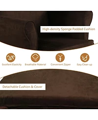 Gouun Nursery Glider Rocker and Ottoman Cushion Set