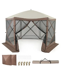 Sugift Pop Up Gazebo Screen House Tent with Mesh Netting Walls
