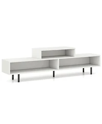Gouun 63 in Open Cubby Tv Stand with 5-Leg Stability for TVs up to 70