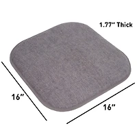 Gnuadz 2 Pack Chair Cushion Memory Foam Pads Non Skid Rubber Seat Cover