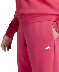 adidas Women's Essentials Small Logo Feel Cozy Open Hem Pants