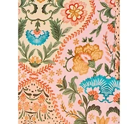 Adrianna Women's Printed Sleeveless Crewneck Petal Trim Midi Dress