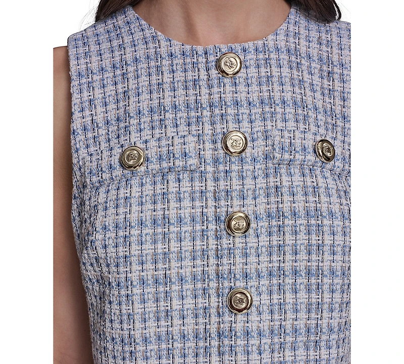 Karl Lagerfeld Paris Women's Tweed Popover Top Dress