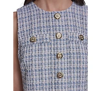 Karl Lagerfeld Paris Women's Tweed Popover Top Dress