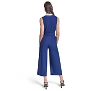 Karl Lagerfeld Paris Women's Surplice Scuba Crepe Jumpsuit