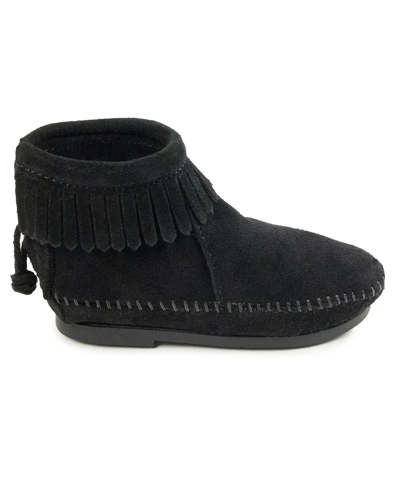 Minnetonka Little Girls Kids' Suede Back Zip Boots